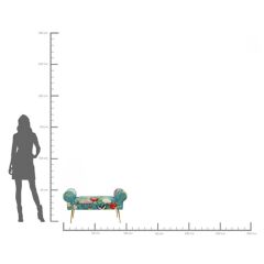 Bench Wing Flower Fever Blau 100cm