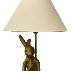 Rabbit Gold Polyester Abajur