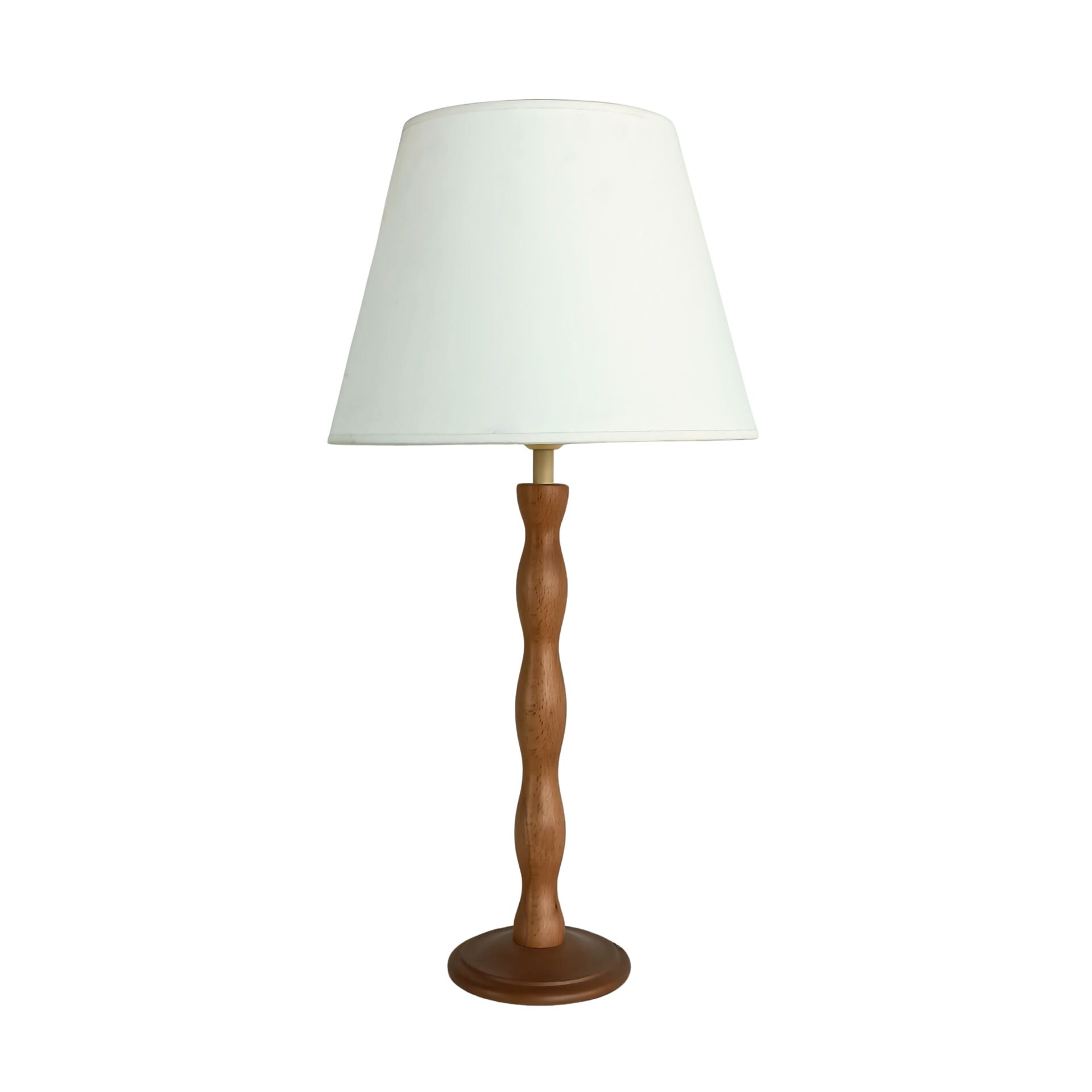 Franky Kahverengi Ahşap Abajur