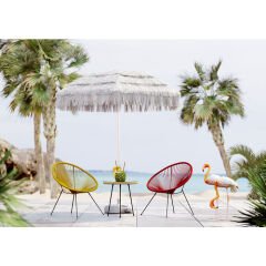 Acapulco Naturel Çelik Yan Sehpa