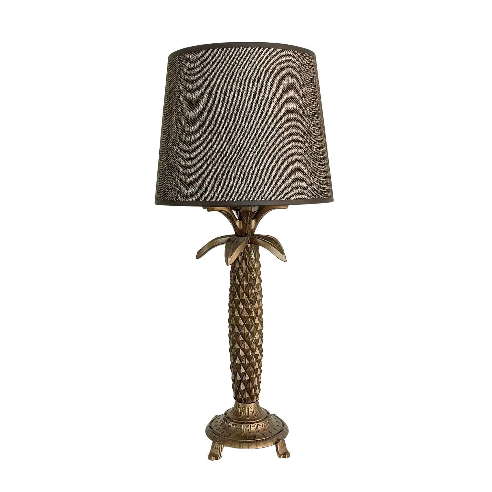 Palmiye Eskitme Gold Metal Abajur