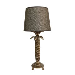 Palmiye Eskitme Gold Metal Abajur