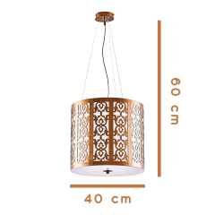 Lazer Kesim Pleksiglas Sarkıt Avize Gold