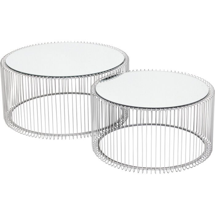 Wire Silver 2'li Orta Sehpa