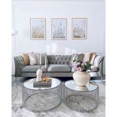 Wire Silver 2'li Orta Sehpa