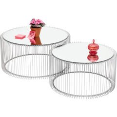 Wire Silver 2'li Orta Sehpa