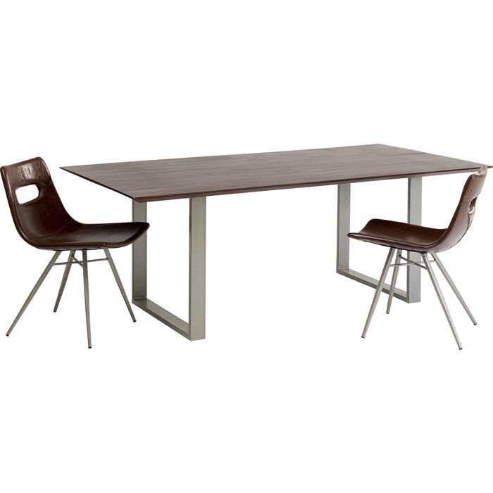 Symphony Dark Silver Masif Yemek Masası 180x90 cm