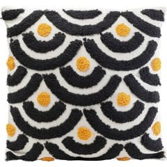 Colorful Daire Desenli Polyester Kırlent 45x45 cm