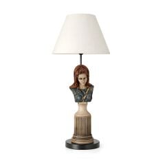 Helena Çok Renkli Gövde Krem Başlık Dekoratif Abajur