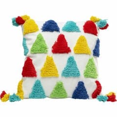 Colourful Üçgen Desenli Polyester Kırlent 45x45 cm