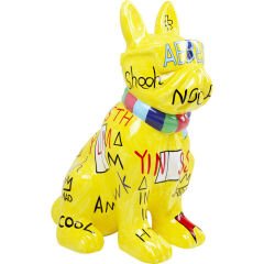 Deco Figurine Graffiti Dog Yellow 122cm