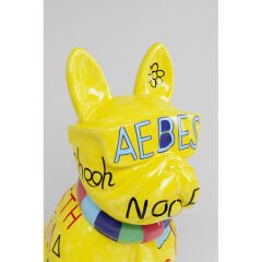 Deco Figurine Graffiti Dog Yellow 122cm