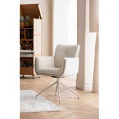 Swivel Arm Chair Hilla White