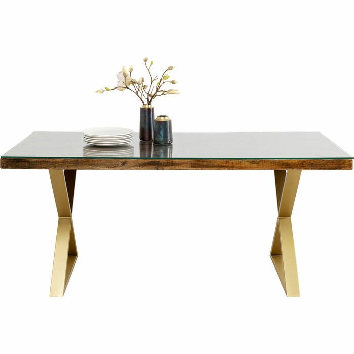 Table Conley Cross Brass Yemek Masası