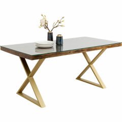 Table Conley Cross Brass Yemek Masası