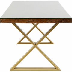 Table Conley Cross Brass Yemek Masası
