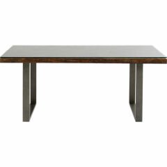 Conley Crude Steel Masif Ahşap Yemek Masası 180x90 cm