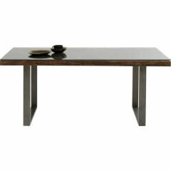 Conley Crude Steel Masif Ahşap Yemek Masası 180x90 cm