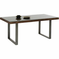 Conley Crude Steel Masif Ahşap Yemek Masası 180x90 cm