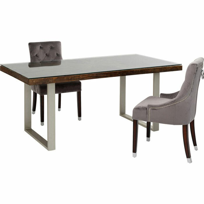 Conley Silver Masif Ahşap Yemek Masası 180x90 cm