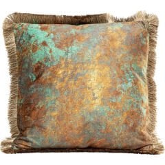 Antique Fringe Polyester Kırlent 45x45 cm
