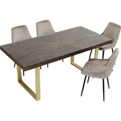 Conley Brass Masif Ahşap Yemek Masası 180x90 cm