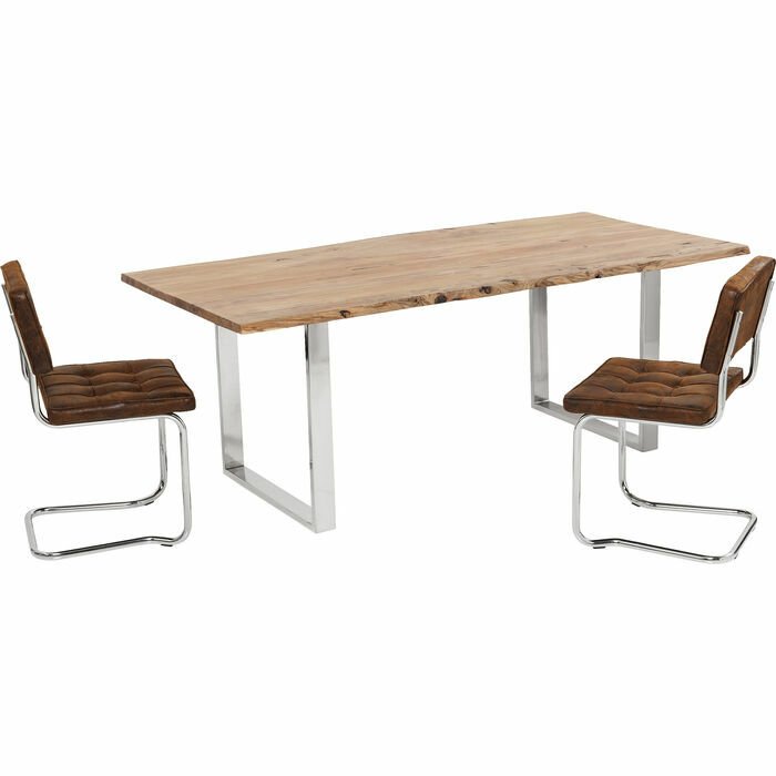 Harmony Chrome Masif Yemek Masası 160x80 cm