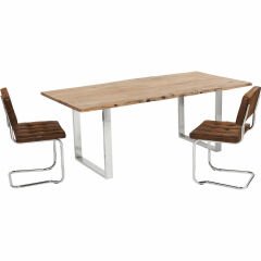 Harmony Chrome Masif Yemek Masası 160x80 cm