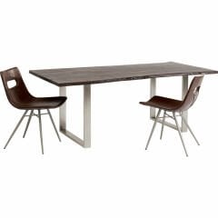Harmony Dark Chrome Masif Yemek Masası 160x80 cm