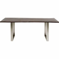 Harmony Dark Chrome Masif Yemek Masası 160x80 cm