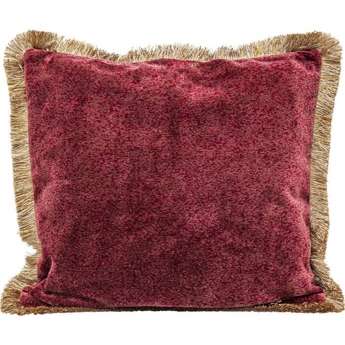 Cannes Kırmızı Püsküllü Polyester Kırlent 45x45 cm