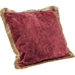 Cannes Kırmızı Püsküllü Polyester Kırlent 45x45 cm