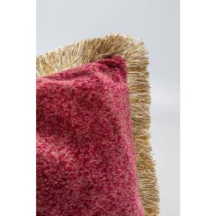 Cannes Kırmızı Püsküllü Polyester Kırlent 45x45 cm