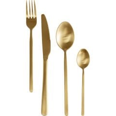 Gloria Mat Gold 16 Parça Çatal Bıçak Takımı