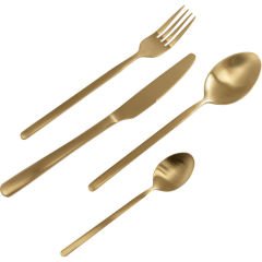 Gloria Mat Gold 16 Parça Çatal Bıçak Takımı