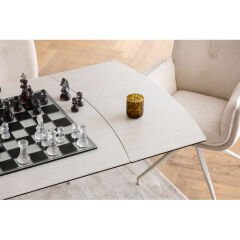 Extension Table Lana Greige 180(40+40)x90cm