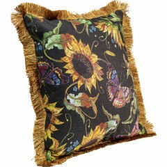 Sunflower Fringe Polyester Kırlent 45x45 cm