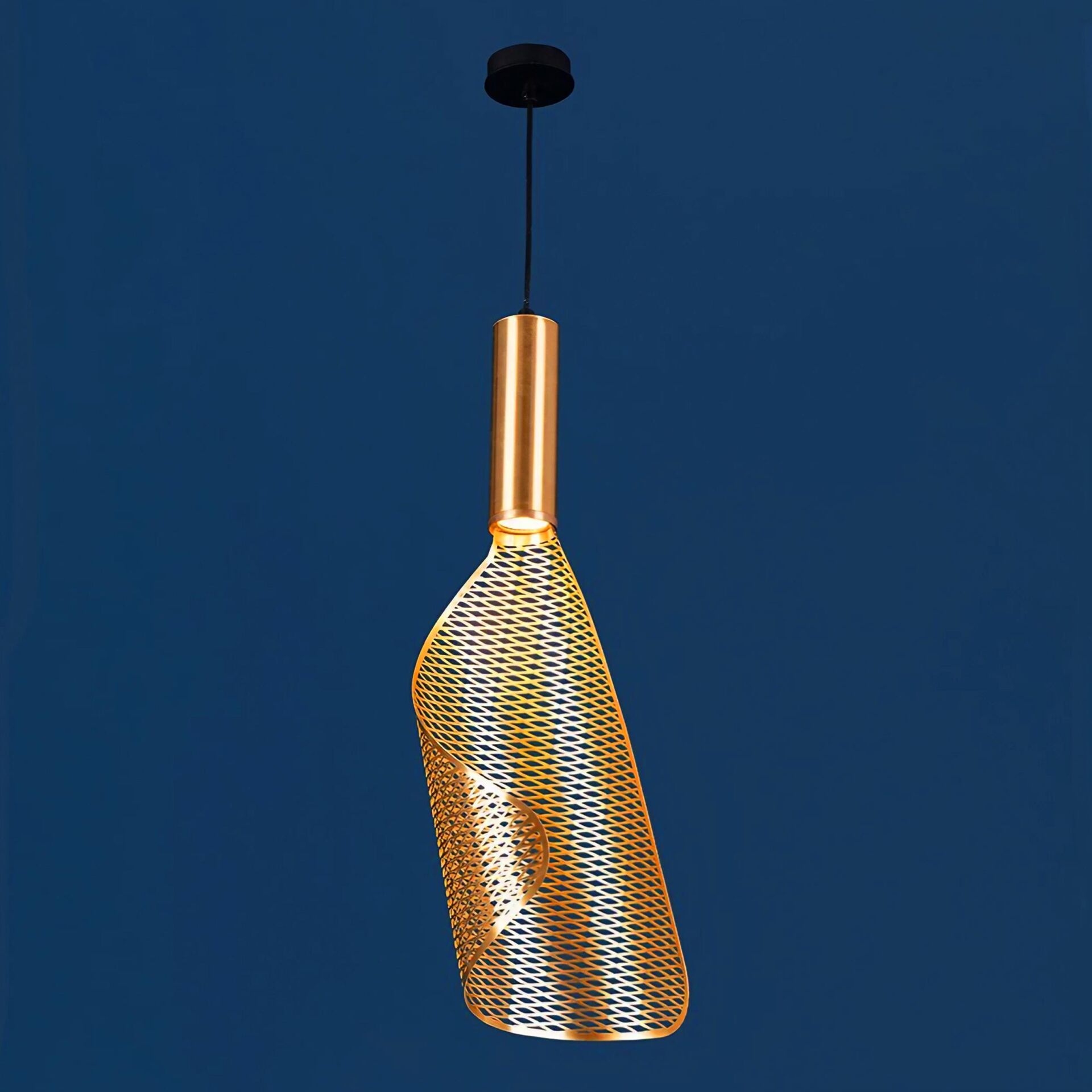 Asimetrik Sarkıt Avize Gold