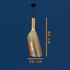 Asimetrik Sarkıt Avize Gold