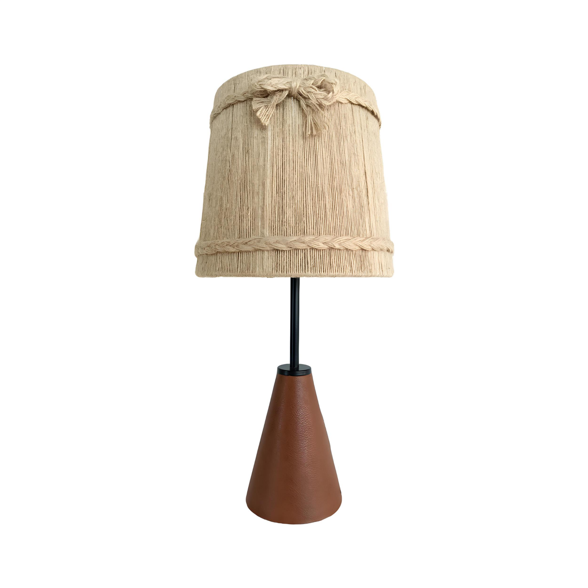 Ella Kahve Ahşap Abajur