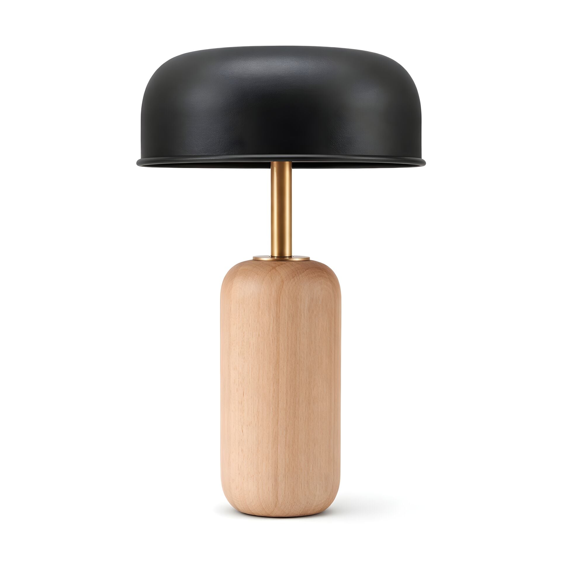 Evan Açık Kahve Gövde Siyah Başlık Dekoratif Abajur