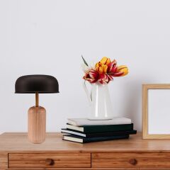 Evan Kahverengi Ahşap Abajur