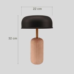 Evan Kahverengi Ahşap Abajur