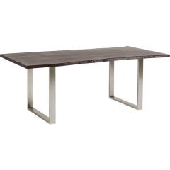 Harmony Dark Chrome Masif Yemek Masası 180x90 cm