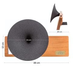 Muse Açık Ceviz Akustik Gramofon