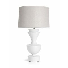 Penta Beyaz Gövde Gri Başlık Dekoratif Abajur