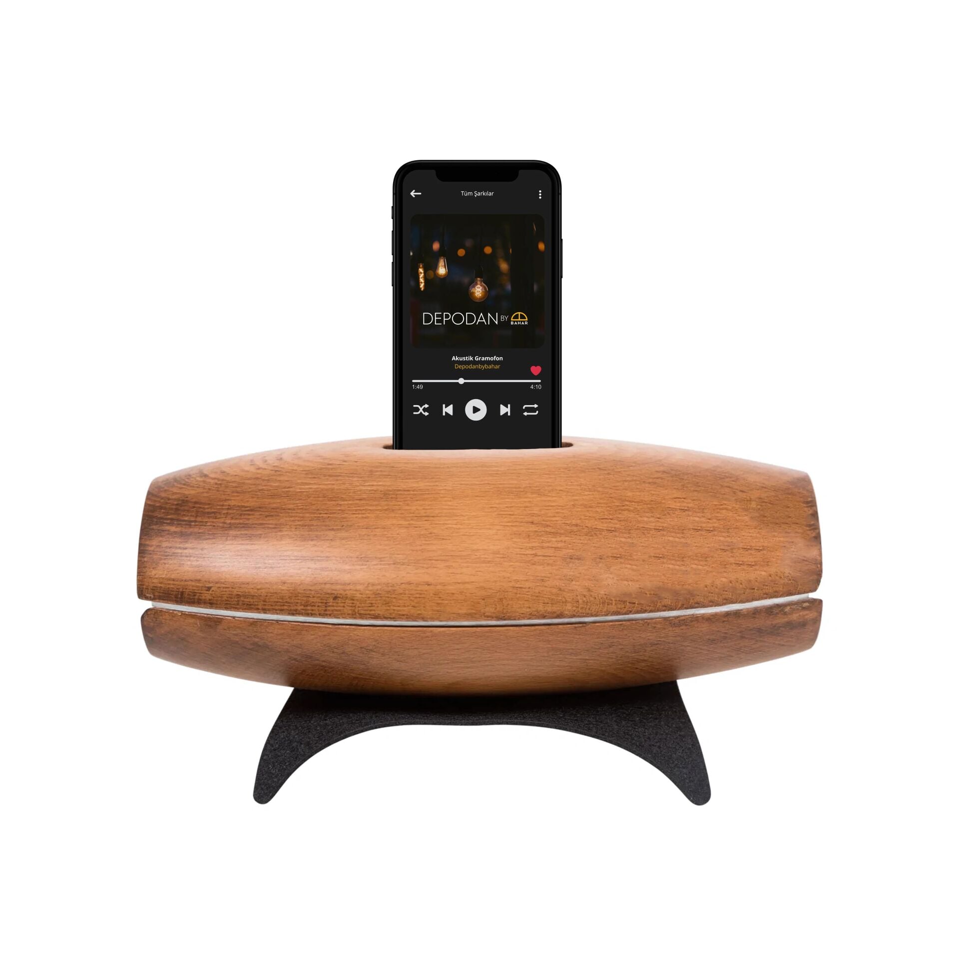 Tone Koyu Ceviz Akustik Gramofon