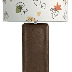 Boris Kahve Ahşap Abajur