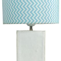 Leroy Beyaz Ahşap Abajur