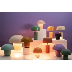 Table Lamp Mushroom Shiny Sage 20cm